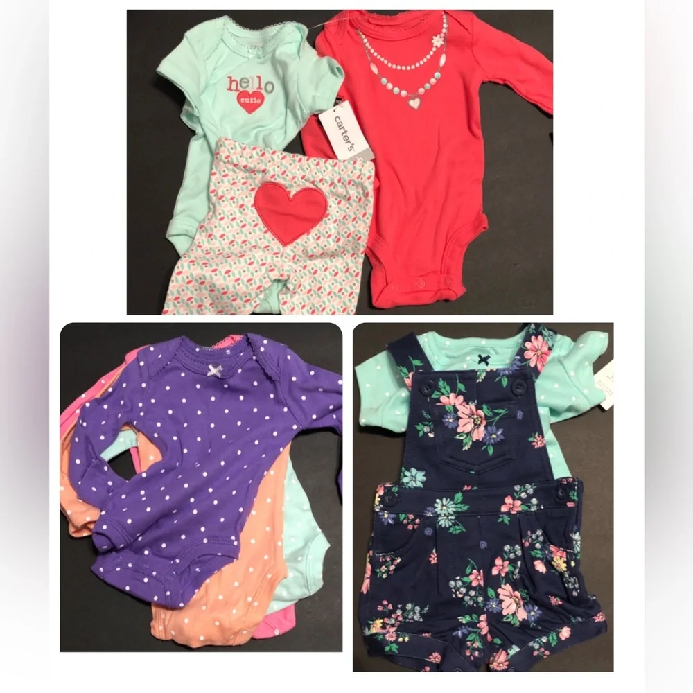 Carter’s 9piece newborn -‎ 3month baby girl bundle brand new